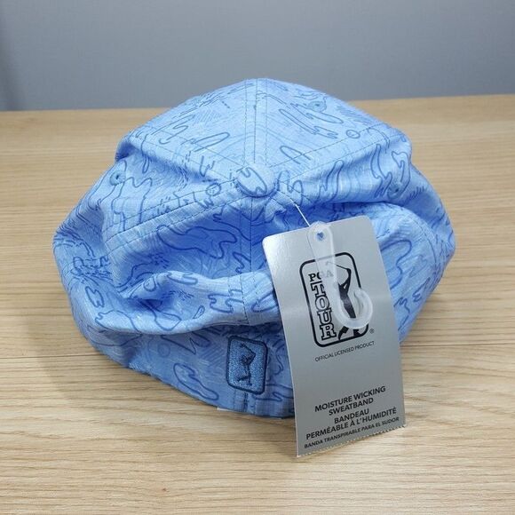 PGA Tour Mens Blue Conversational Printed Flex Cap Sweatband One Size - Picture 4 of 8